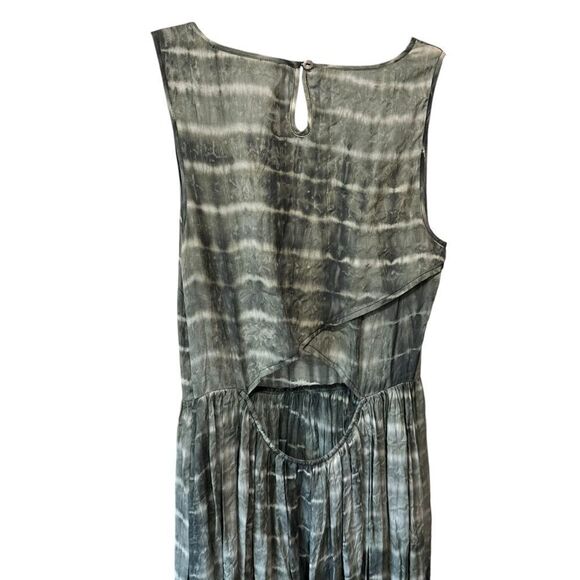Revolve Anthropologie Neuw Shibori Gray Tie Dye Back Cutout Maxi Dress - Picture 6 of 8